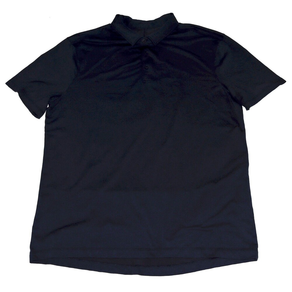 Lululemon Evolution Men's Short Sleeve Golf Polo Blue Shirt Size Medium
